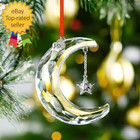 2026 Christmas Moon Ornament Crystal Christmas Moon Hanging Ornament Clear Cryst
