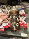 Vintage German Lidded Beer Stein Gerz Hand Painted Heidelberg