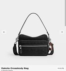 Coach Dakota Crossbody Bag In Signature Nylon  black 