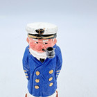 Vintage Hand Carved Wood Sea Captain Sailor Nautical Figure Pipe 4 5    Blue Coat