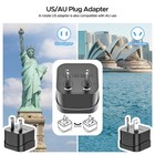 220v To 110v Voltage Converter  International 4 Usb Ports  1 Usb C  Step Down