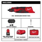 Milwaukee 2525-21 M12 Li-ion Cordless Brushless Rotary Tool Kit 12v