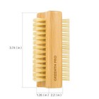 2 Pack Bamboo Nail Brush With Double Sided Firm Sisal Natural Bristles