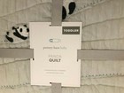 Pottery Barn Kids Panda Toddler Quilt Crib Baby Cotton Linen Embroidered