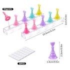  2 Sets Nail Painting Stand With Reusable Adhesive 2 Colorful With 30pcs Clay