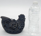 Cast Iron Rooster Distressed Votive Tea Light Candle Holder Garden Lantern Vtg