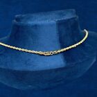 Real 10k Yellow Gold 2 5mm Diamond Cut Rope Chain Necklace Mens Women 14 -24 