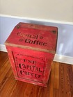 Antique Wood Coffee Bin Capitol Coffee Soux City Iowa