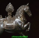 9 8 old Chinese Bronze Zodiac Year Animal Fengshui Lucky Horse Wealth Statue