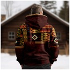 Men s Winter Fleece Lined Hoodie Sweater Bohemian Folk Zip Jacket