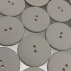 Vintage White Matte Round Slightly Convex 2-hole Buttons 29mm Lot Of 6 D802