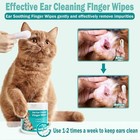 Pet Ear Cleaner Finger Wipes  Dog And Cat  Removes Wax Ear Mites 50 Pieces