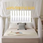Mosquito Net Bed Canopy  4 Corner Hooks  30ft For Full queen king