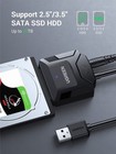 Ugreen Sata To Usb 3 0 Adapter Cable For 3 5 2 5 Inch Ssd hdd Hard Drive Reader