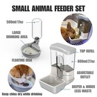 Automatic Pet Food Water Dispenser  Auto Gravity Pet Feeder Water Bottle Set    