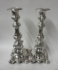 Ca 1800 Baroque European Antique Silver Candlesticks 12 25    21 Toz