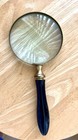 Vintage Magnifying Glass W black Bakelite Handle 4  Magnifying Glass Japan