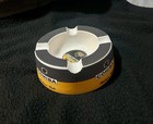 Cohiba 4 Cigar Ashtray Havana Cuba Gold Black And White Check 8in Ceramic New