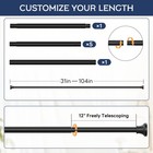 Tension Curtain Rod  Extra Long Outdoor Curtain Rod 43-100 Inch Adjustable  1 1