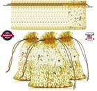200pcs Sheer Drawstring Organza Jewelry Pouches Wedding Party Favor Gift Bags Us
