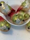 6 Very Old blown Glass Bird Ornaments Germany  
