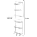 Over The Door Organizer - 6-tier Adjustable Pantry Shelves And Rack For 