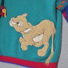 Vtg Disney Store Kids Sweater Lion King Nala Colorful 90s Style 7 Rare