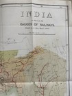 India Railway Office Route Gauges 1900 Scarce Large Folding Thematic Color Map