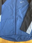 Nike Dri-fit Lightweight Zip Up Hooded Jacket Light Blue Youth Large 