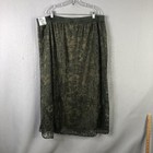 Catherines Skirt Womens 2x Green Embroidered Mesh Lined Maxi Party Fairy Grunge