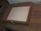 Countertop Mercantile Vintage Wood Glass Top Display Case 21 x17 x Approx 4 