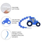 Baby Tractor Teething Toysfood Grade Silicone Teether With Onepiece Pacifier Cli