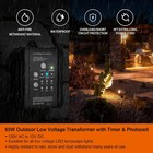 65w Landscape Light Transformer  120vac To 12vdc Dusk To Dawn And Timer Built-in