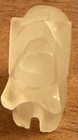 Vintage Hand Carved White Onyx Stone Marble Elephant Figurine 2   