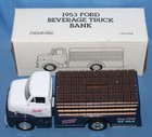 Ertl 1 30 Scale 1953 Ford Pepsi Cola Beverage Truck Bank Brown   Blue
