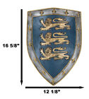 Large Medieval Knight Royal Arms Of England Three Lions Shield Wall Plaque 18 h