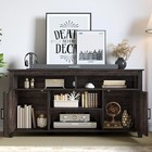 Farmhouse Barn Door Tv Stand Entertainment Center Console For 65 60 55 Inch Tv