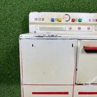Vintage 1950s Wolverine Tin Litho Toy Stove Oven Range Red White Play Kitchen