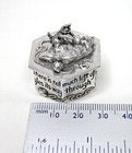 Vintage Silver Scenes Miniature Box - 1994 - Cat   Kitten - Silver Plated Pewter