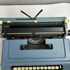Blue Olivetti Studio 46 Portable Typewriter     Spanish Layout Espa  ol  Tested