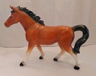 Vintage Porcelain Brown Black   White 7 5 X 9 75 X 2 5  Horse-no Chips Or Cracks