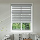 Horizontal Shade Window Blind Dual Zebra Roller Blinds Curtains easy To Install