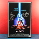 Tron 11x17 Signed Poster Bruce Boxleitner Cindy Morgan Inscribed Jsa Coa Framed