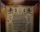 Mid 19th Century Birds  Motif   Verse Sampler By Margery Jane Hart Age 11 - 1857