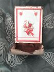 Antique Vtg Tin Match Safe Box Holder Fireplace Kitchen Decor Tulip  Flower Bow