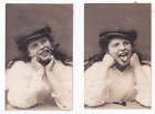 Rppcx2 German Girl With Pipe And Tongue Out Vintage Postcards X2