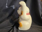 Vtg Ceramic Maneki Neko Beckoning Lucky Cat 8 5    Coin Bank From Japan  Calico