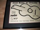 Joan Baez Framed And Signed Original Poster From Poland With Handwritten Letter