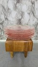 1930 s Pink Depression Glass 8  Salad Plates -corn Flower Pattern  -set Of 7