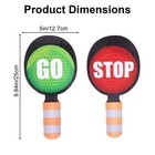 Stop And Go Sign  Plastic Double-sided Sign With Handle Red  Green
